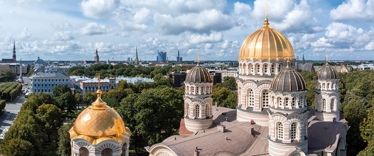A view over the city of Riga, Latvia